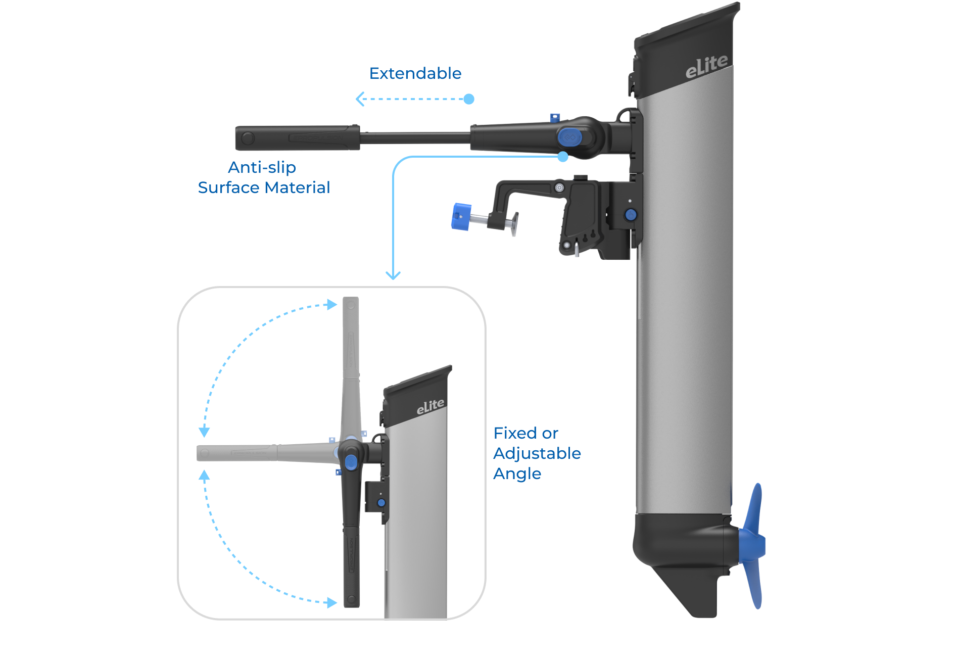 Quick Release for motor on / off